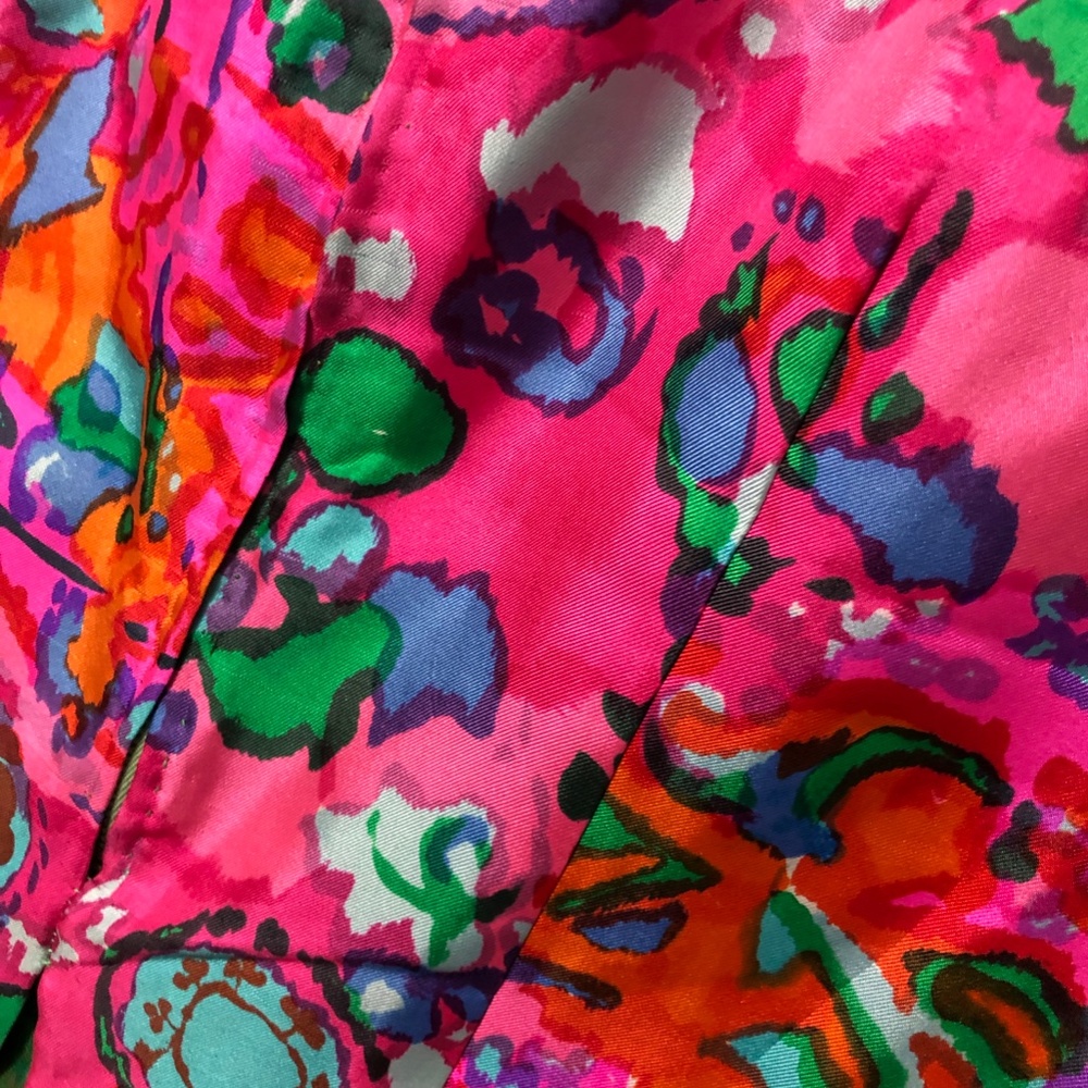 Vintage silk silk shell, GORGEOUS print! - Picture 3 of 6